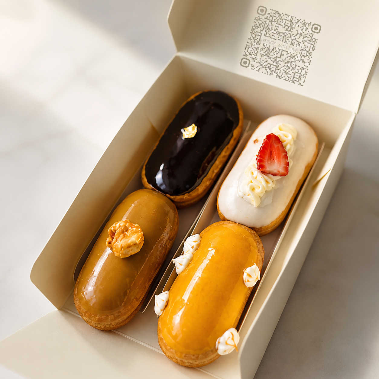 4 x Mini Eclairs by the Eclair Studio